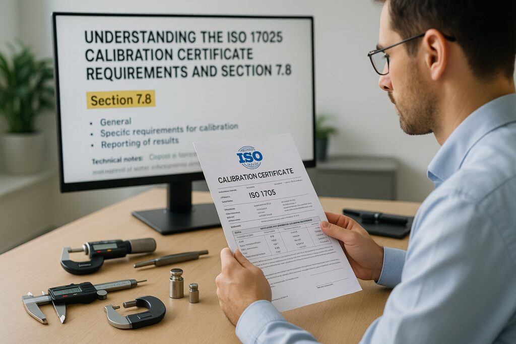 Understanding the ISO 17025 Calibration Certificate Requirements and Section 7.8