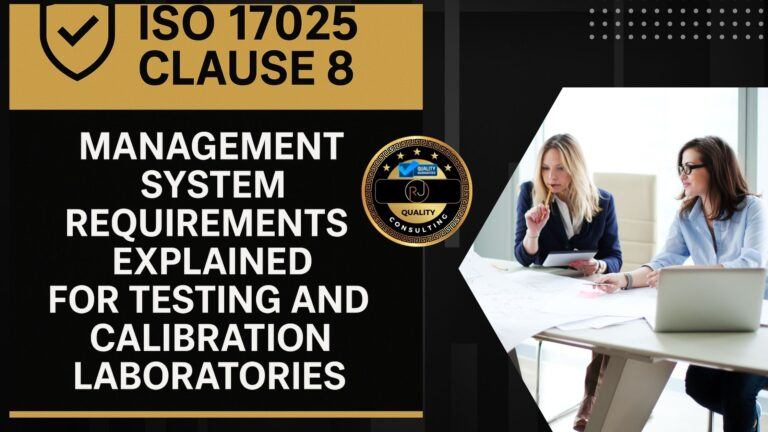 ISO 17025 Clause 8 Management System Requirements